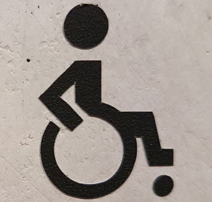 Hinweisschild Rollstuhlfahrer